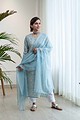 Image for Kusvaa Ne127 Tapasya Cotton Handblock Kurta Side