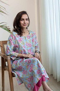Image for Kusvaa Ne148 Eesha Cotton Handblock Kurta Featured