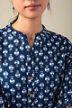 Image for Kusvaa Ne247 Abhitha Cotton Handblock Kurta Closeup 2