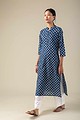 Image for Kusvaa Ne247 Abhitha Cotton Handblock Kurta Featured