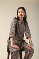 Image for Kusvaa Ne31 Rashi Cotton Kalamkari Co Ord Set Back