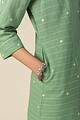 Image for Kusvaa Ne54 Amitaa Handloom Cotton Kurta Closeup 2