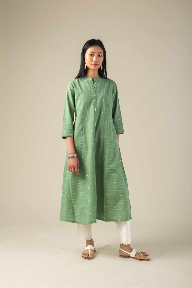 Image for Kusvaa Ne54 Amitaa Handloom Cotton Kurta Featured