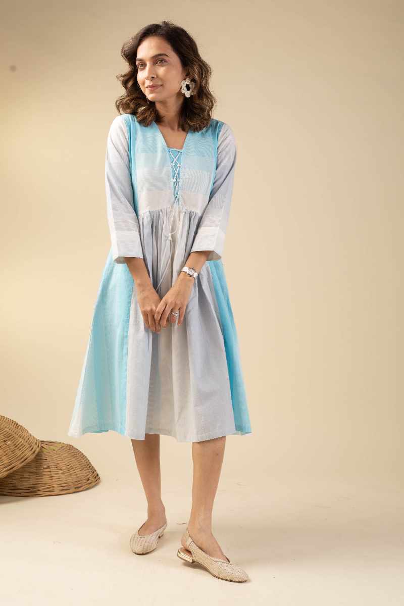 Image for Kusvaa Ne63 Saachee Handloom Cotton Dress Front
