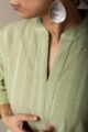 Image for Kusvaa Ne78 Aatmaja Handloom Cotton Kurta Pant Set Side