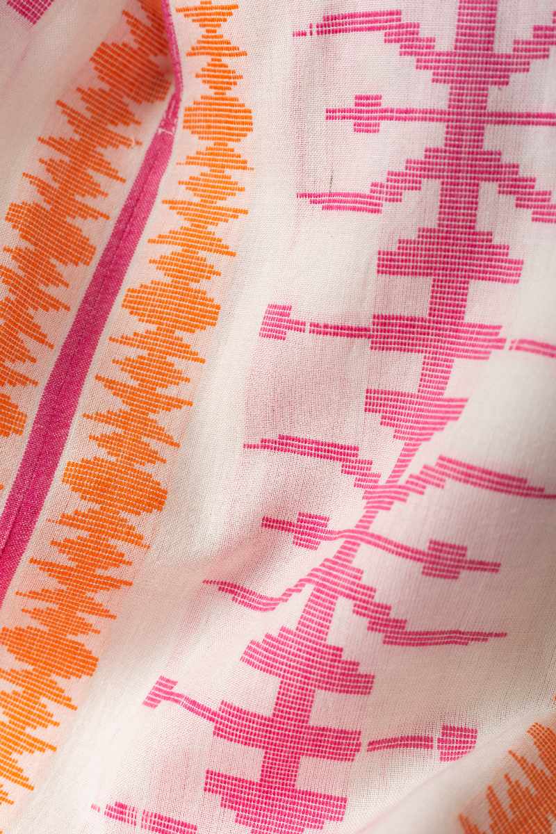 Image for Kusvaa Ne87 Alisa Cotton Jamdani Kurta Pocket