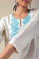 Image for Kusvaa Ne88 Dishitha Cotton Jamdani Kurta Sitting