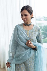 Image for Ne127 Tapasya Cotton Handblock Kurta Sitting Latest