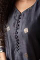 Image for Ne254 Bhavika Chanderi Straight Kurta Closeup