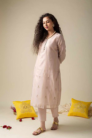 Image for Ne257 Deeksha Chanderi Kurta Side