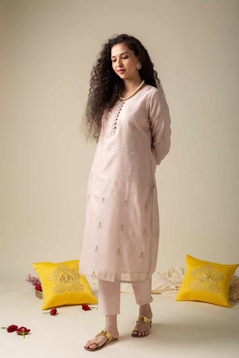 Image for Ne257 Deeksha Chanderi Kurta Side