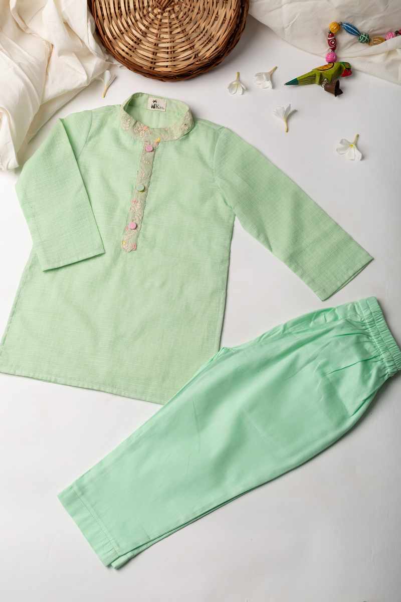 Image for Byw004 Aviraj Kota Doriya Boys Kurta Pant Set Featured New
