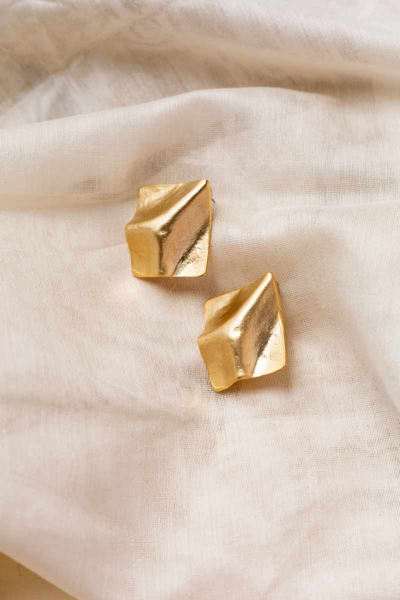 Image for Ern001 Athena Gold Stud Earrings Featured