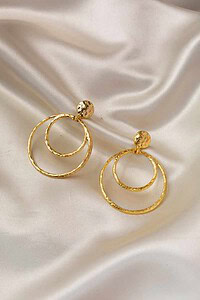 Image for Kpe445 Kyveli Golden Multi Cirecle Earrings Featured