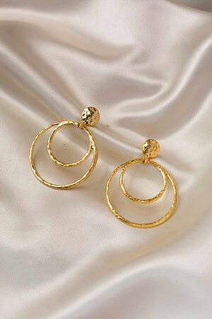 Image for Kpe445 Kyveli Golden Multi Cirecle Earrings Featured