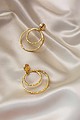 Image for Kpe445 Kyveli Golden Multi Cirecle Earrings Front