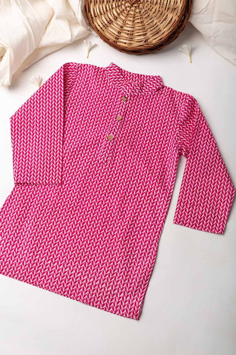 Image for Kusvaa Byw001 Avi Cotton Boys Kurta Side