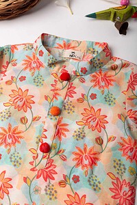 Image for Kusvaa Byw002 Aseem Muslin Boy's Kurta Side