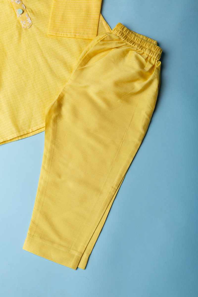 Image for Kusvaa Byw003 Bharan Kota Doriya Boys Kurta Pant Set Closeup