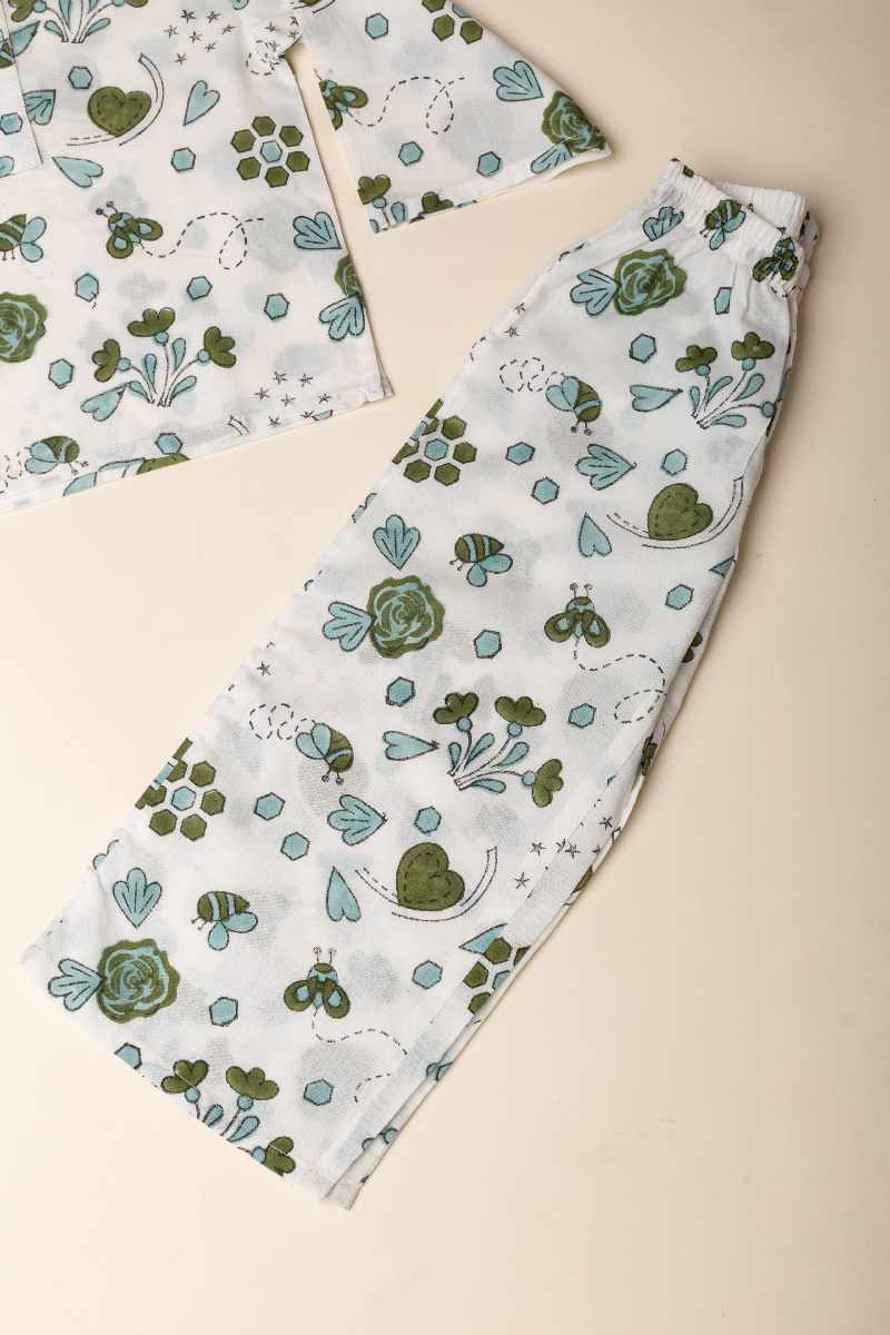 Image for Kusvaa Byw008 Chayan Cotton Kids Lounge Wear Closeup 2