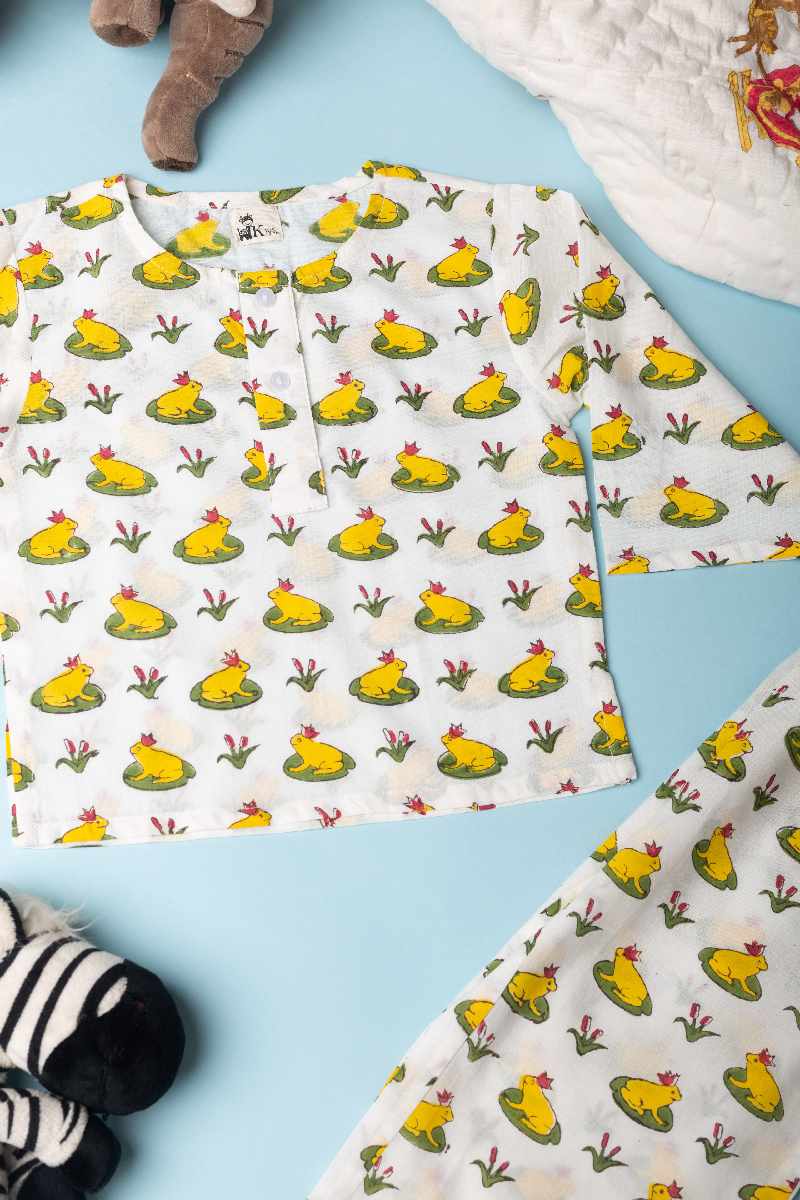 Image for Kusvaa Byw012 Anish Cotton Kids Lounge Wear Closeup 2