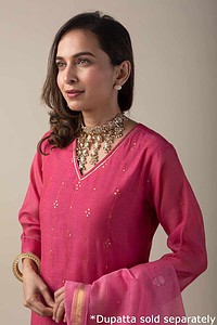 Image for Kusvaa Cood001 Kashvi Chanderi Kurta Pant Set Featured New