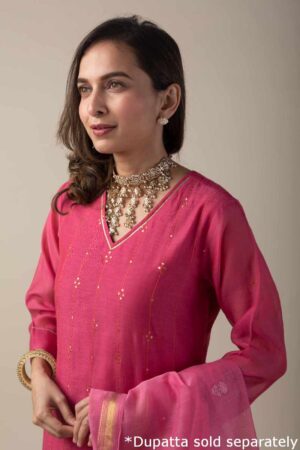 Image for Kusvaa Cood001 Kashvi Chanderi Kurta Pant Set Featured New