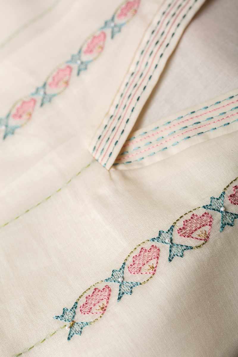 Image for Kusvaa Cood004 Griva Chanderi Kurta Pant Set Pocket
