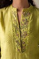 Image for Kusvaa Cood005 Adhita Chanderi Kurta Pant Set Closeup