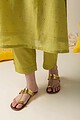 Image for Kusvaa Cood005 Adhita Chanderi Kurta Pant Set Sitting