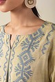 Image for Kusvaa Cood007 Sharvani Cotton Co Ord Set Closeup 2 New