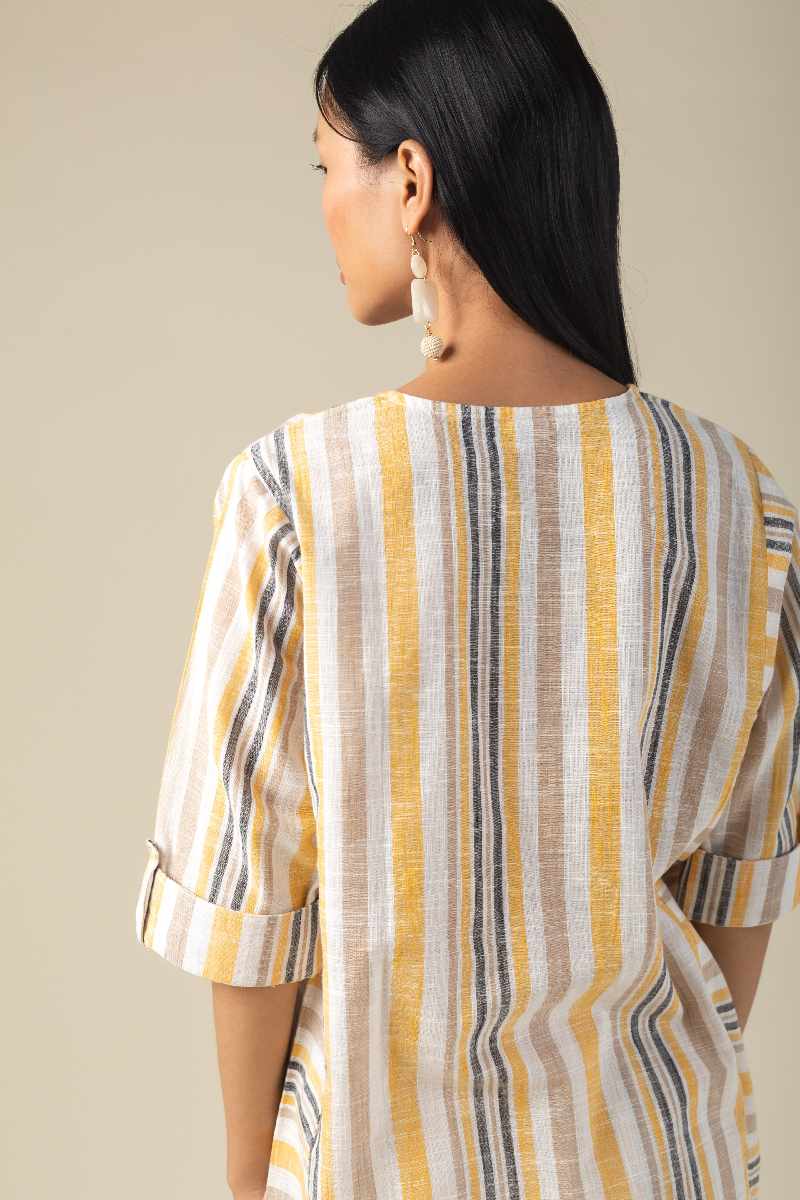 Image for Kusvaa Cood008 Arunima Handloom Cotton Co Ord Set Back