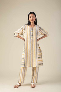 Image for Kusvaa Cood008 Arunima Handloom Cotton Co Ord Set Side New