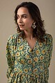 Image for Kusvaa Dr001 Snehal Cotton Block Print Dress Closeup 2