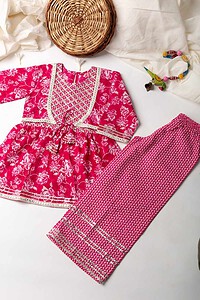 Image for Kusvaa Grw001 Lalima Girl's Cotton Kurta Palazzo Set Featured