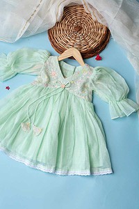 Image for Kusvaa Grw002 Sriyanshi Girls Kota Doriya Frock Featured New