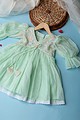 Image for Kusvaa Grw002 Sriyanshi Girls Kota Doriya Frock Front New