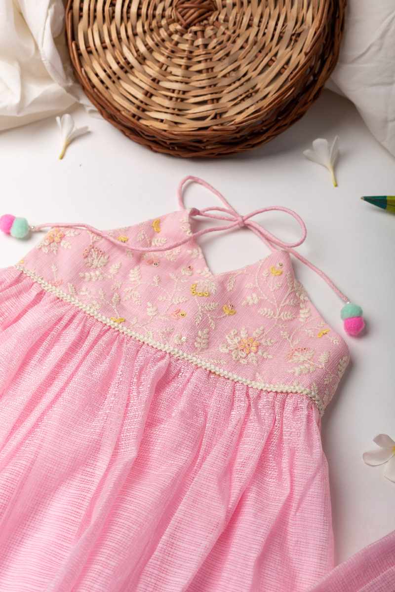 Image for Kusvaa Grw004 Varsha Kota Doriya Girls Kurta Pant Set Pocket