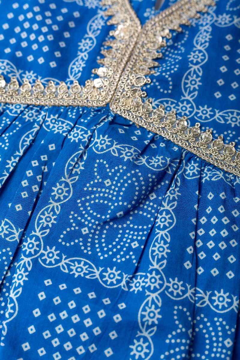 Image for Kusvaa Grw005 Vamika Cotton Kurta Girls Pant Set Pocket