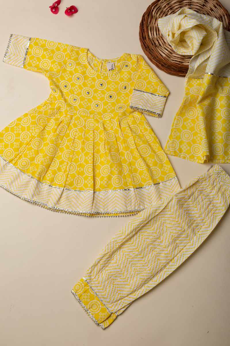 Image for Kusvaa Grw006 Devica Cotton Girls Complete Suit Set Neck