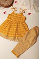Image for Kusvaa Grw007 Sania Cotton Girls Kurta Pant Set Sleeves