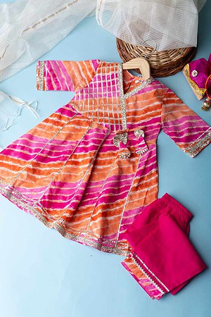 Image for Kusvaa Kne30 Epide Cotton Girl's Kurta Pant Set Featured