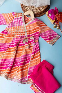 Image for Kusvaa Kne30 Epide Cotton Girl's Kurta Pant Set Front