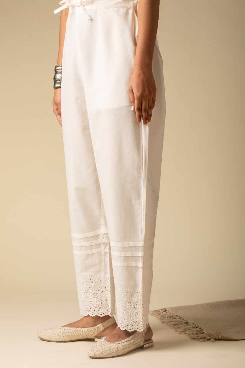 Image for Kusvaa Pnt001 Cotton Printex Schiffli Pant Sitting
