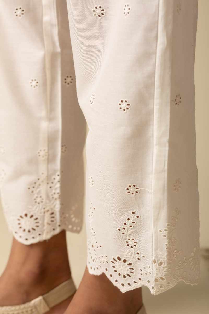 Image for Kusvaa Pnt003 Cotton Schiffli Pant Closeup 2