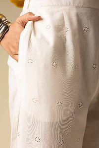 Image for Kusvaa Pnt003 Cotton Schiffli Pant Side