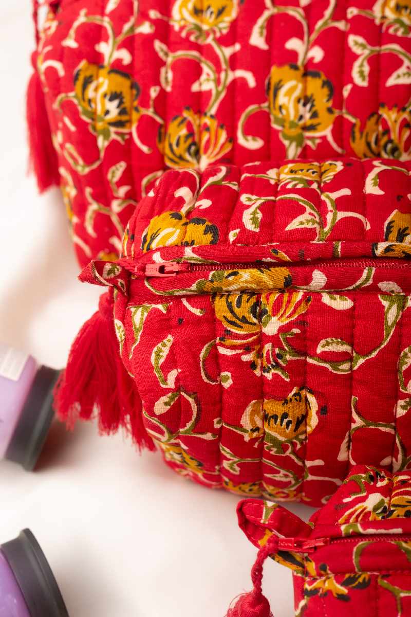 Image for Kusvaa Ubg001 Riyanka Toiletry Pouch Set Of 3 Closeup