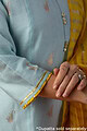 Image for Kusvaa Wkr003 Saadhik Chanderi Kurta Closeup 2 New
