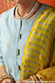 Image for Kusvaa Wkr003 Saadhik Chanderi Kurta Closeup New