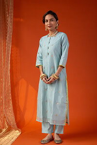 Image for Kusvaa Wkr003 Saadhik Chanderi Kurta Sleeves New